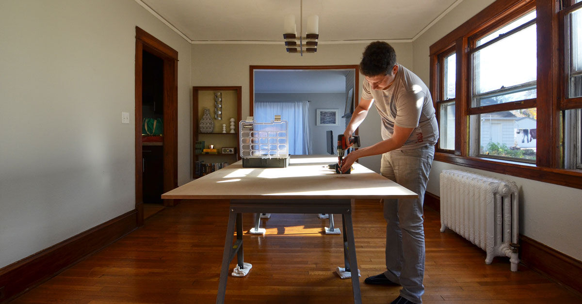 Man making a table