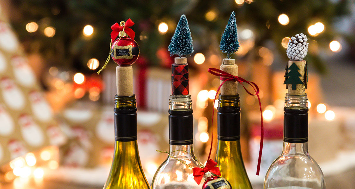 Handmade Holiday Wine Stoppers