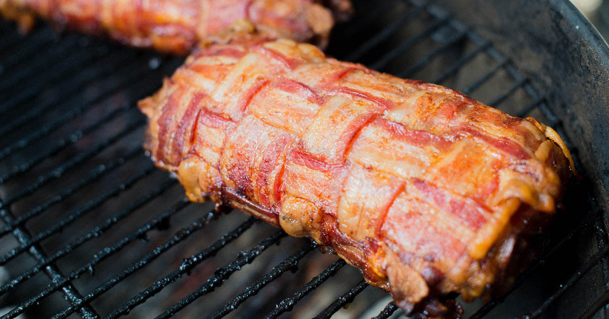 Bacon wrap on a grill