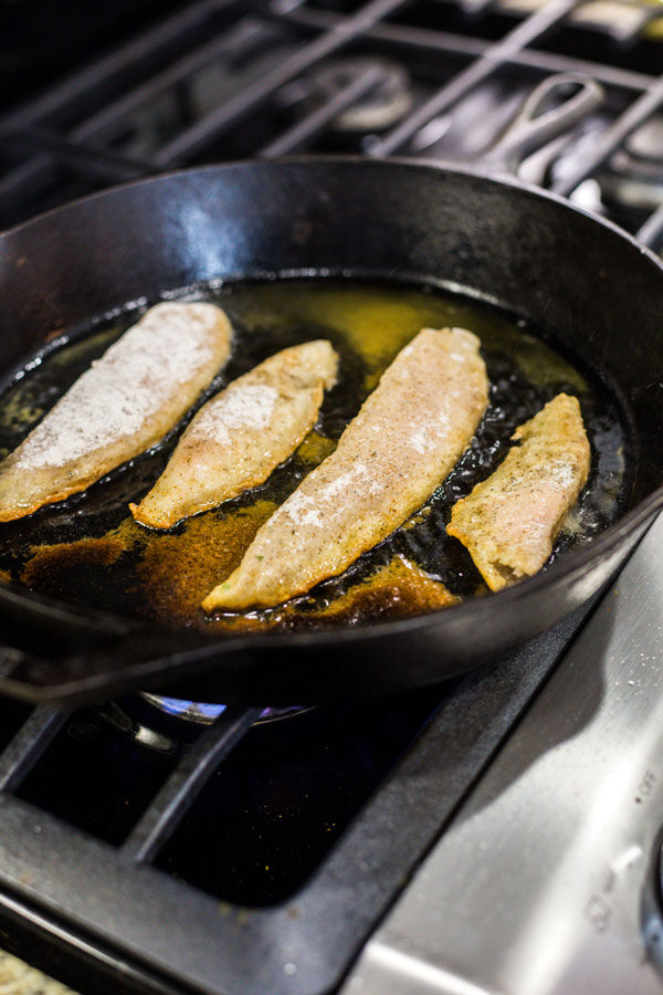 Frying fish